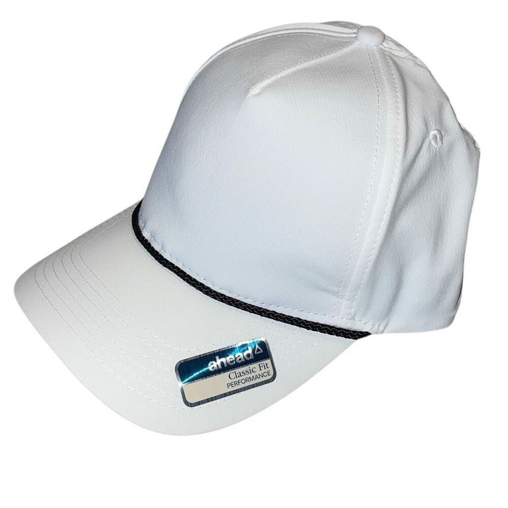Ahead Performance Special Addition Classic Fit Adjustable Cap Hat OS‎ White NWT